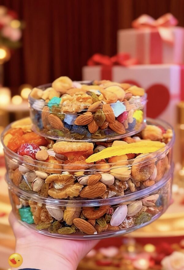 3 Acrylic Gift Packs, Transparent Mix Dry Fruit Deal